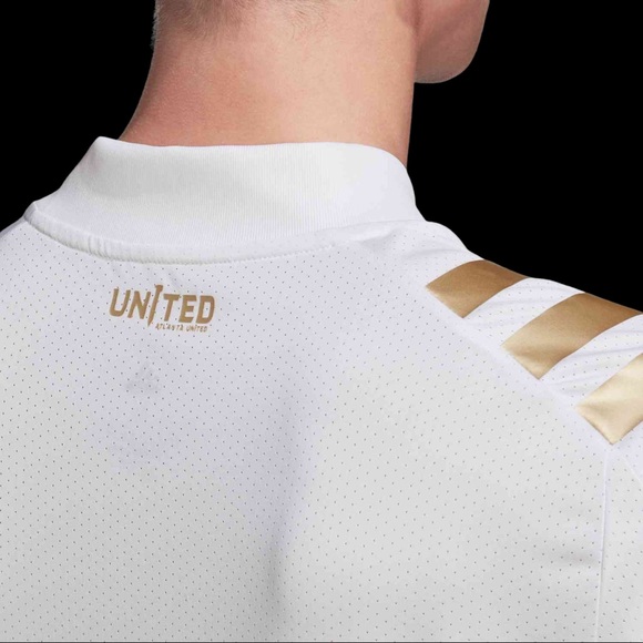 ADIDAS ATLANTA UNITED FC AWAY AUTHENTIC JERSEY MENS SOCCER SIZE MEDIUM WHITE GOL - Picture 3 of 6
